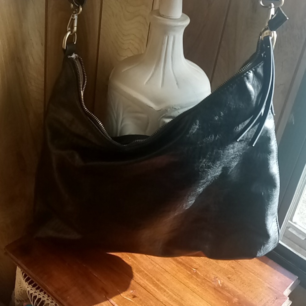 Joy Susan black leather purse